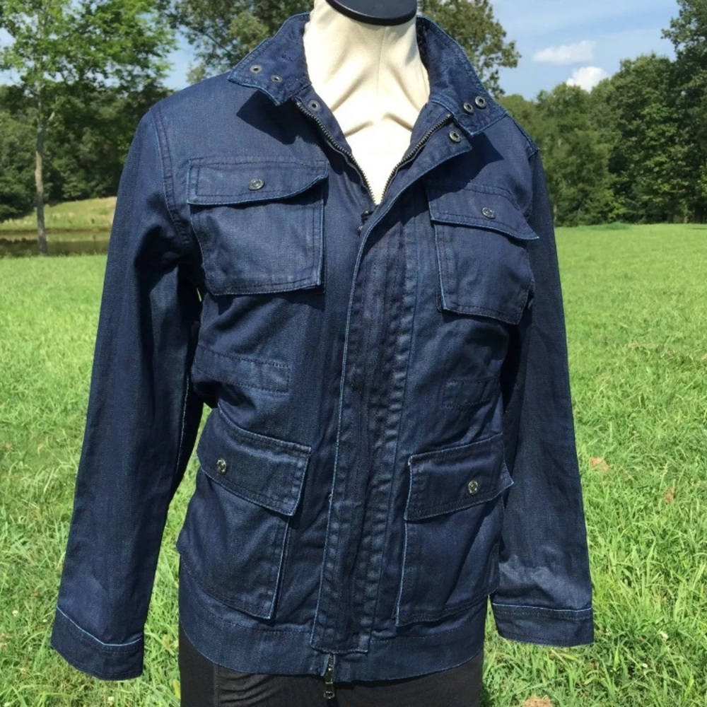 7 for All Mankind Dark Denim Coated Jacket**Sz S